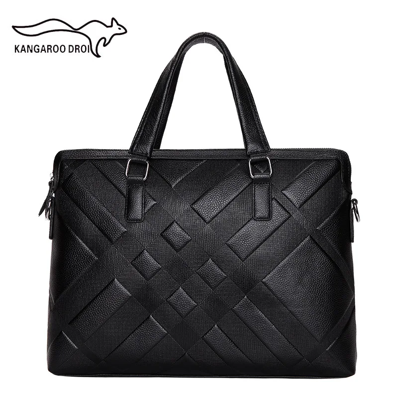 Men Genuine Leather Business Briefcase New Design  Male Shoulder Corssbody Bag Casual Messenger Bag Laptop Handbag Travel Bag