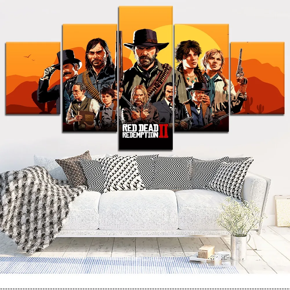 Картина на холсте Red Dead выкуп 2 плаката каркас или без каркаса картина для игры