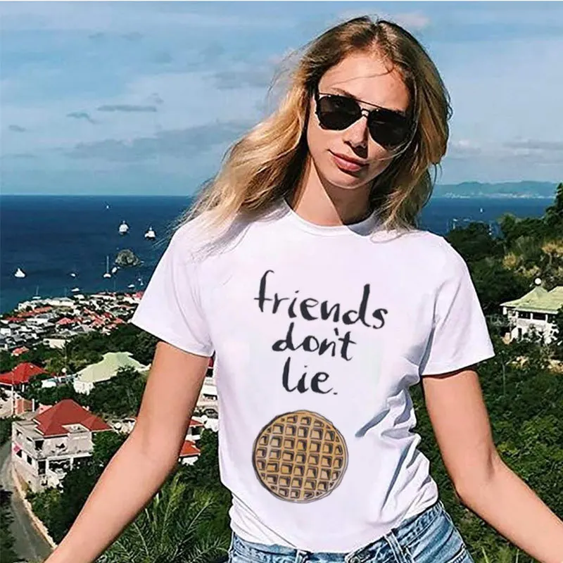 Женская футболка с круглым вырезом Повседневная летняя цветочным принтом и