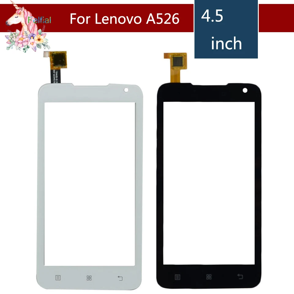 4 5 &quotдля Lenovo A526/A 526 сенсорный ЖК экран дигитайзер Датчик внешняя стеклянная линза