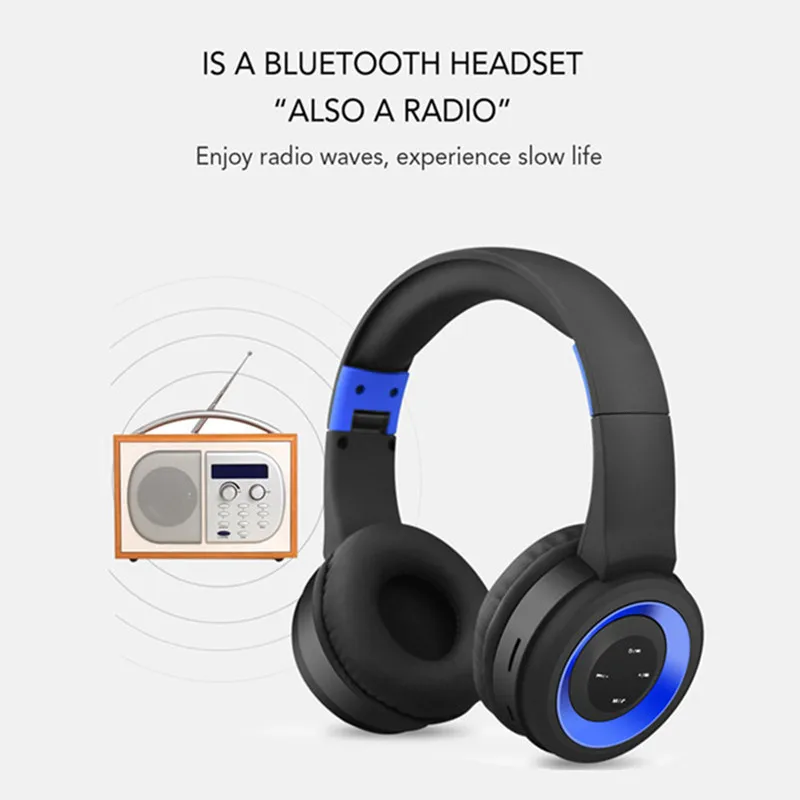 Высокое качество Беспроводная Bluetooth 5 0 игровая гарнитура поддержка SD FM карта для