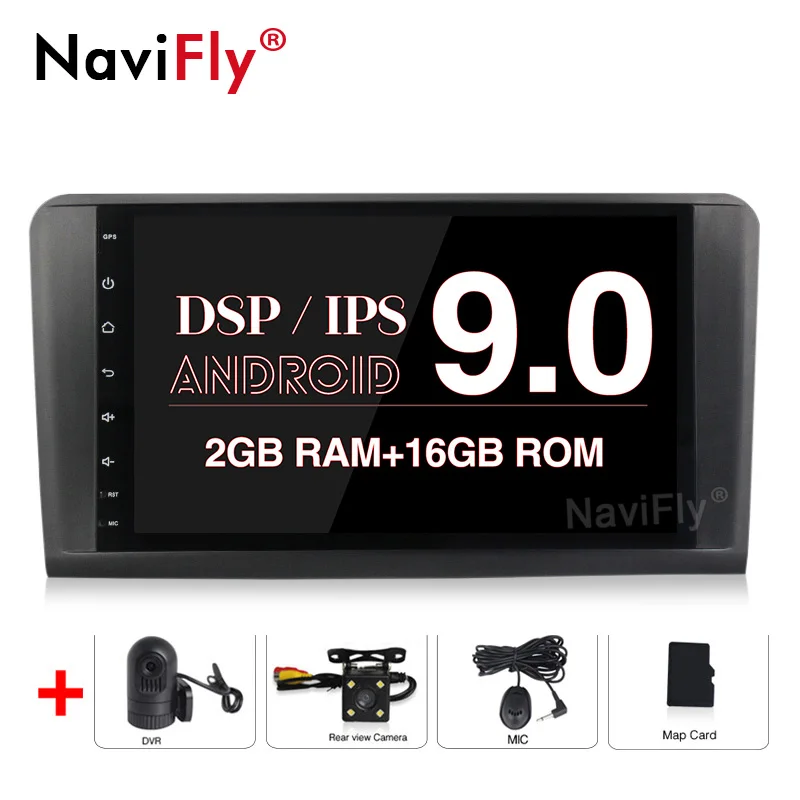 camera and dvr Ips DSP Android 9,0 Автомобильный gps для Mercedes Benz ML GL W164 ML350 ML500 GL320 Радио Стерео навигация радио wifi RDS - Цвет: camera and dvr