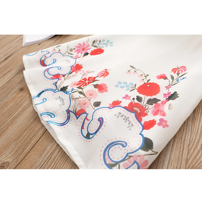 LOVE DD&ampMM Girls Dresses 2022 Summer New Kid's Wear National Wind Three-Dimensional Butterfly Ink Painting Chiffon Dress | Детская
