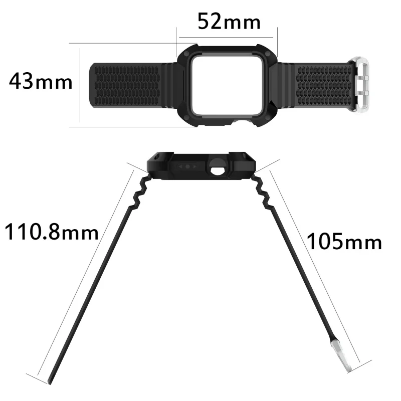 Силиконовый чехол для часов Apple Watch спортивные наручные часы браслет iwatch 3/2/1 42 мм 38