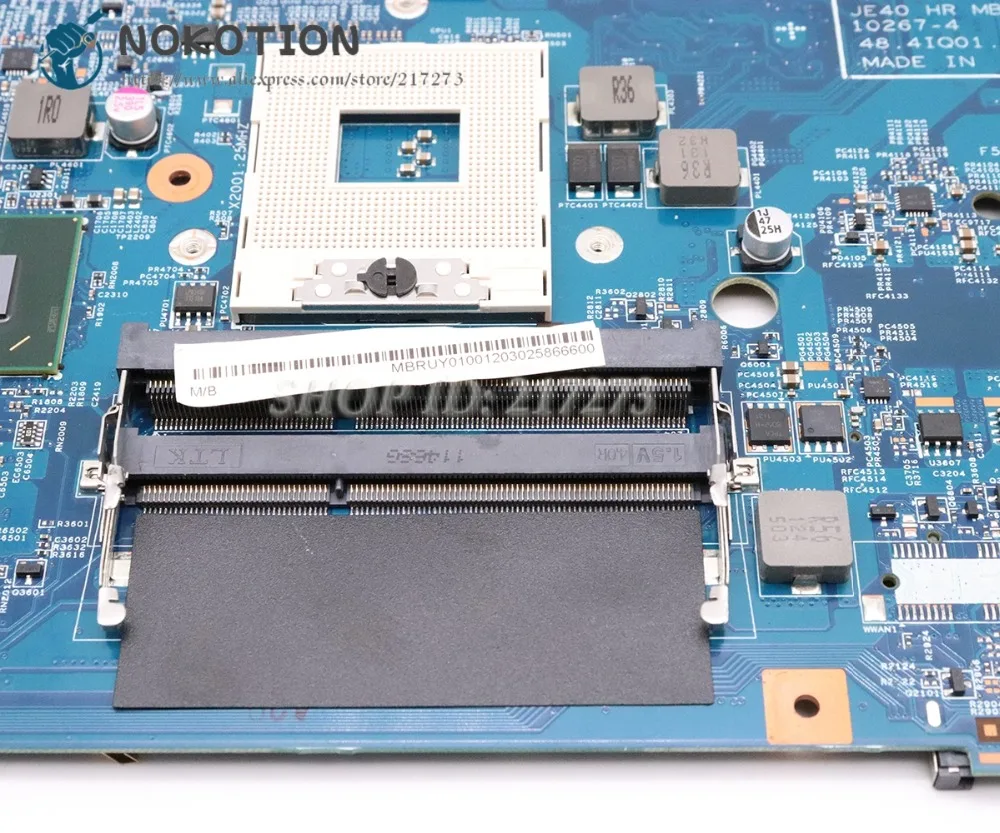 Материнская плата NOKOTION MBRUY01001 JE40 HR MB 48 4iq01. 041 для ноутбука Acer asipre 4750 4752 HM65 GT610M DDR3 |