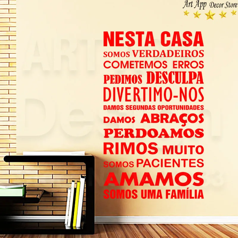 Хорошие наклейки на стены с правилами для дома испанского качества на новом дизайне искусства Виниловые цитаты настенные наклейки, съемные декор для дома.