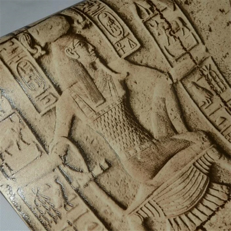 Wellyu винтажные обои с имитацией резных египетских узоров для комнаты