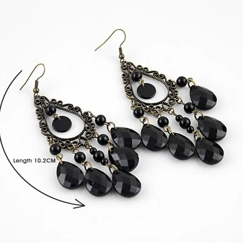 Hot Sale Chic Design Women Girls Long Imitation Rhinestone Water Earrings | Украшения и аксессуары