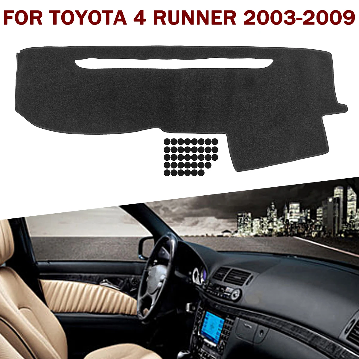 Для Toyota 4 runner 2003 2009 Черный 136 см автомобиль приборной панели коврик приборная