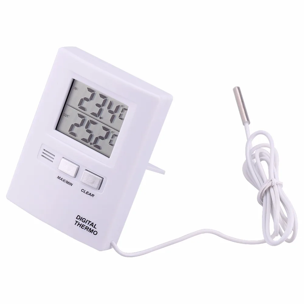 

High exactness LCD Digital Indoor&Outdoor Thermometer Temperature Meter Tester Battery Powered Refrigerator Thermometer