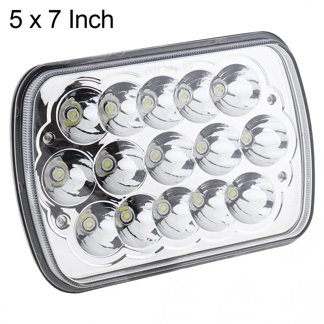 45W 5X7Inch Rectangular LED Headlights 6000 -6500K White Light Fit for Jeep Wrangler Cherokee XJ Trucks 4X4 Off-road Headlamp | Автомобили