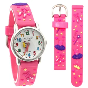 WILLIS summer new brand children students fashion quartz watches kids soft waterproof sports girl dress wristwatches