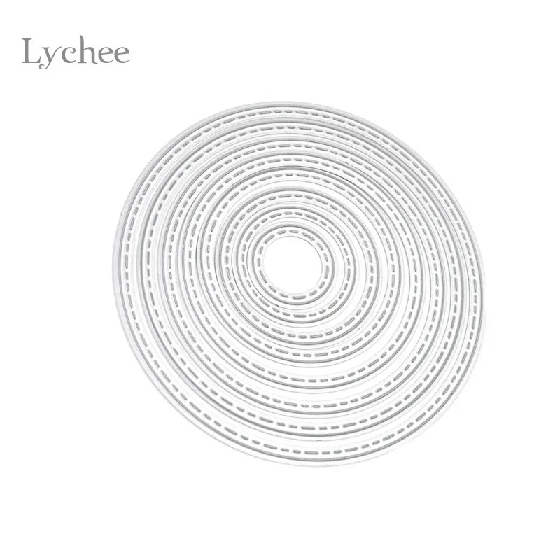 Lychee DIY круглые металлические режущие штампы трафарет тиснение карты Скрапбукинг альбом украшения Ремесло высечки шаблон папка Костюм