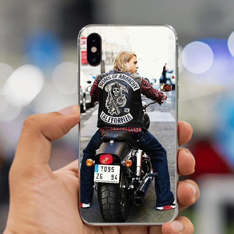 Мягкий ТПУ чехол для телефона с американским ТВ сынами анарчи для iPhone 45 SE 6 Plus 7 7plus 8 Plus X XS XSMAX XR fundas coque capa