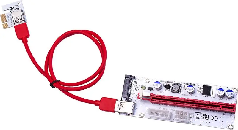 3 в 1 4 контактная Райзер карта molex pci e 6 контактный sata 60 см pcie 1x до 16x express для