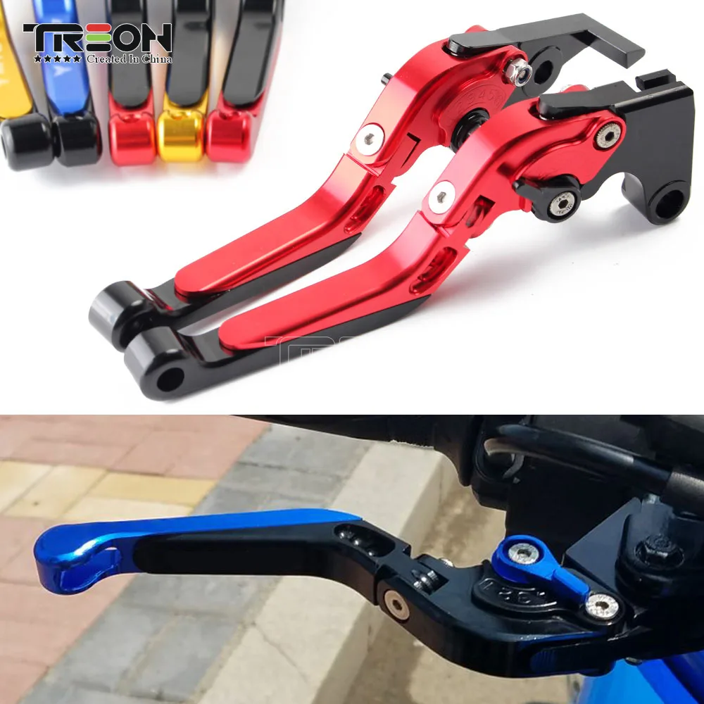 

For YAMAHA MT01 MT07 MT-09/SR 2004-2009 2014-2017 Extendable Foldable Motorcycle Brake Clutch Handle Levers with Logo MT01 07 09