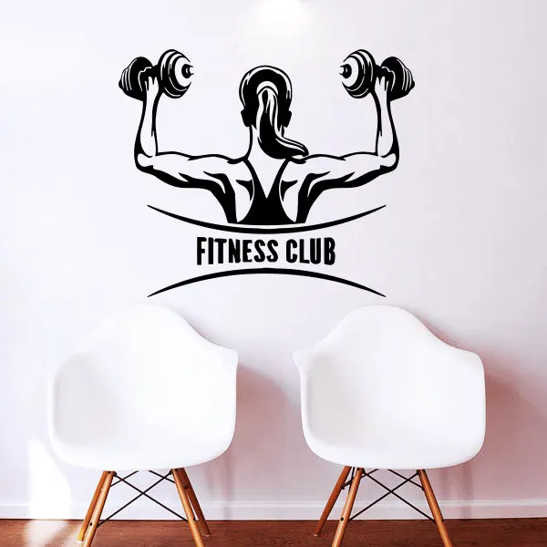 Женский гимнастический спортивный силуэт с цитатами для фитнес-клуба настенные