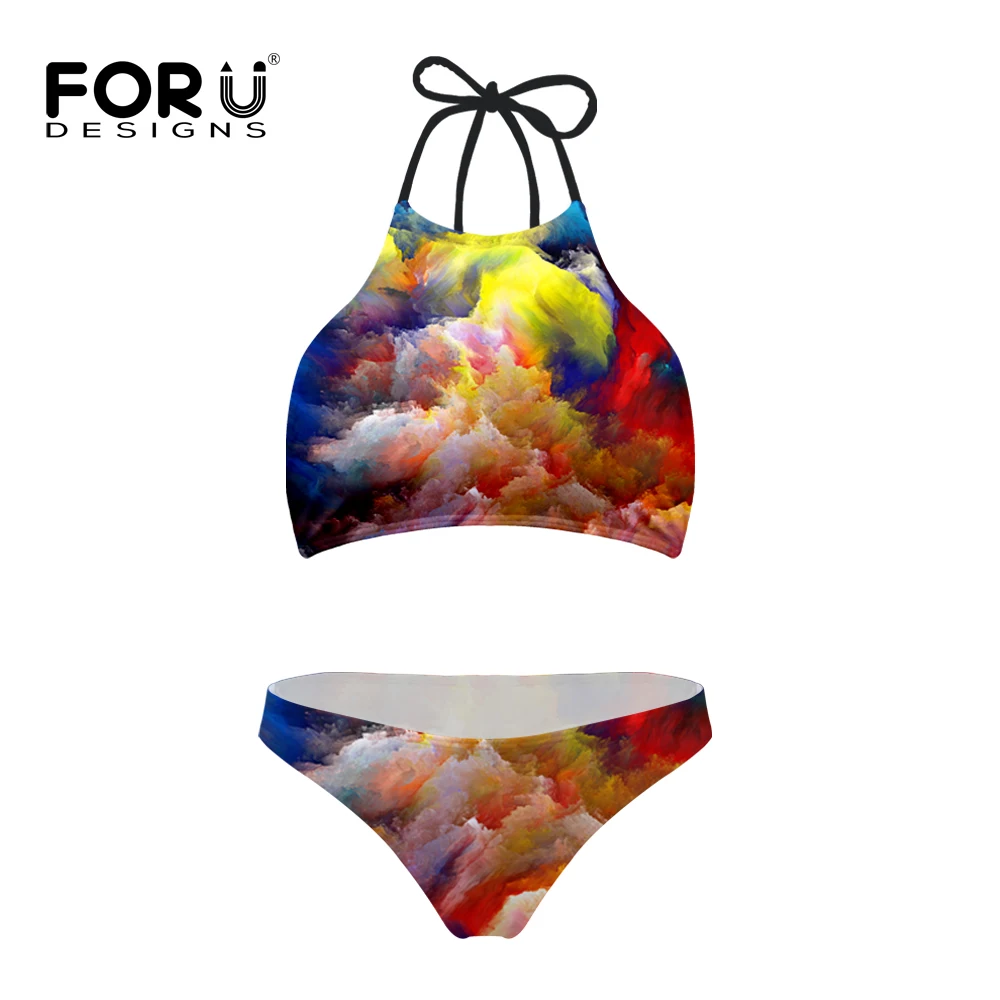 Женский купальник с высокой талией Милый Винтажный бикини в полоску талией|suit