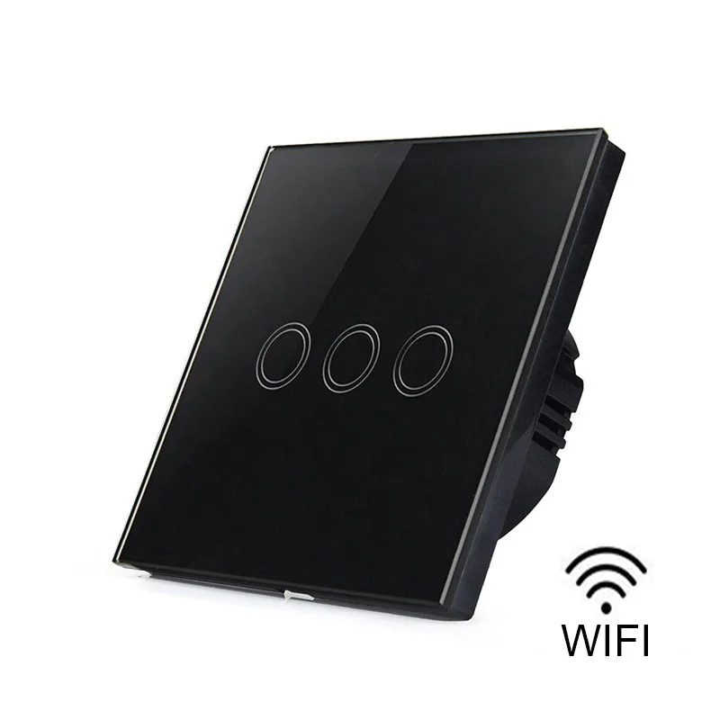 3 банды 1 способ WIFI умный сенсорный выключатель приложение беспроводной