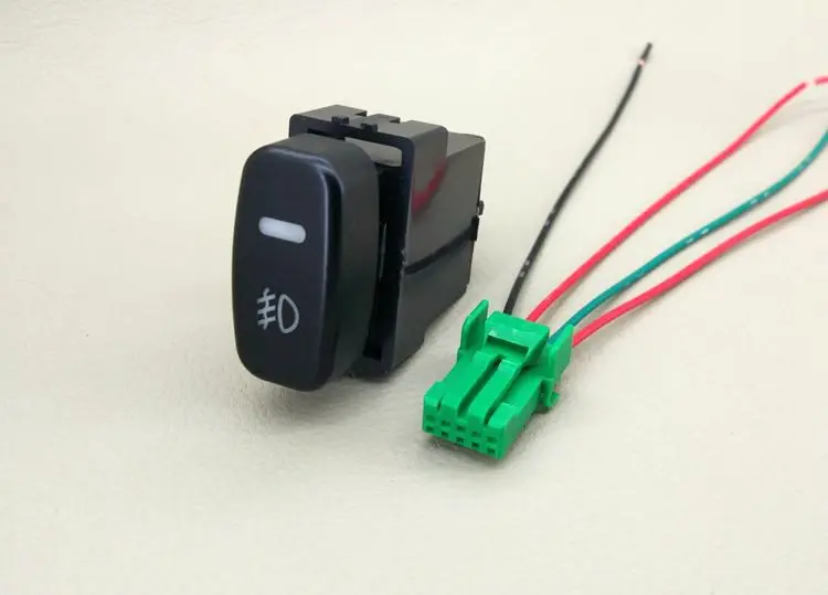 Fog lights switch LARATH для Mitsubishi Outlander(2006-2012) Светодиодный переключатель и противотуманные фары, автомобильные аксессуары, переключатель черного цвета - Цвет: Fog lights switch