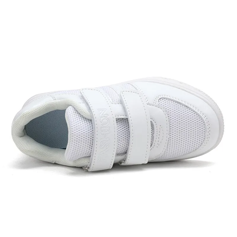 Kid Running Shoes White Sneakers For Boys Sport Shoes Pu Leather Tenis Infantil Girls Footwear Velcro Casual Chaussure Enfant
