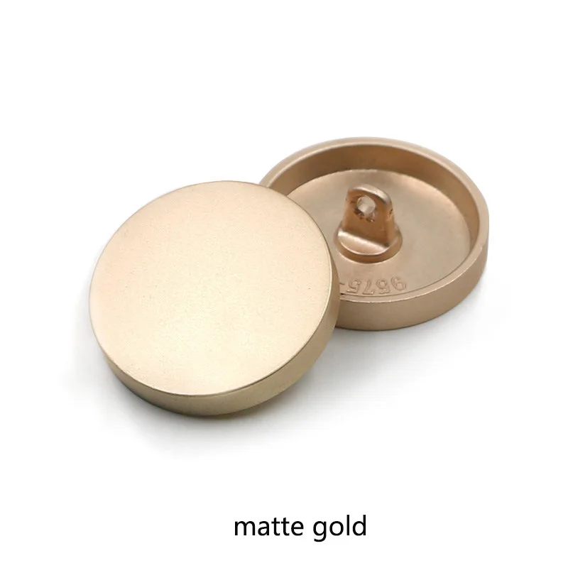 E3-1Matte gold Meetee 10 шт. 12-28 мм Металлические плоские грибные пуговицы пальто декоративная пряжка костюм DIY Рубашка Одежда Ремесло Швейные аксессуары E2-1/E3-1 - Цвет: E3-1Matte gold