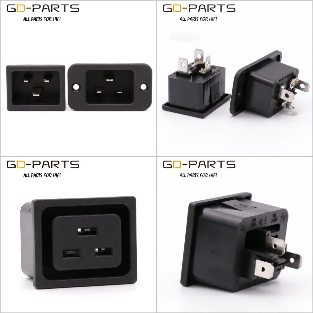 GD-PARTS IEC320 C19 C20 AC Разъем питания Сетевой AC Электрический разъем питания AC250V 16A CCC CE