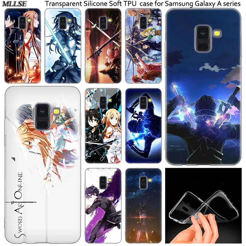 Хит продаж Аниме Sword Art Online силиконовый чехол для Samsung Galaxy A50 A30 A10 A40 A6 A8 плюс A20 E A5 A7