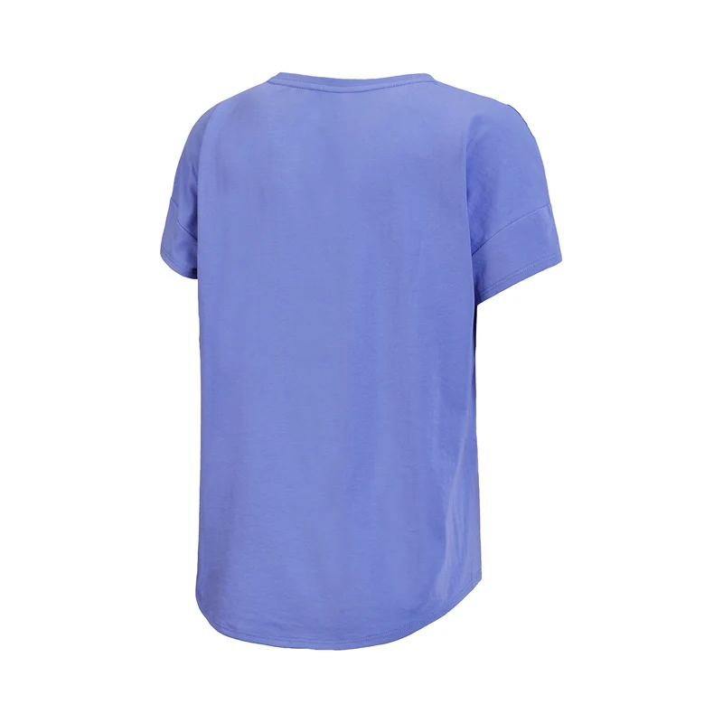 Li-Ning женская футболка для тренировок 68% хлопок 32% полиэстер свободная посадка на