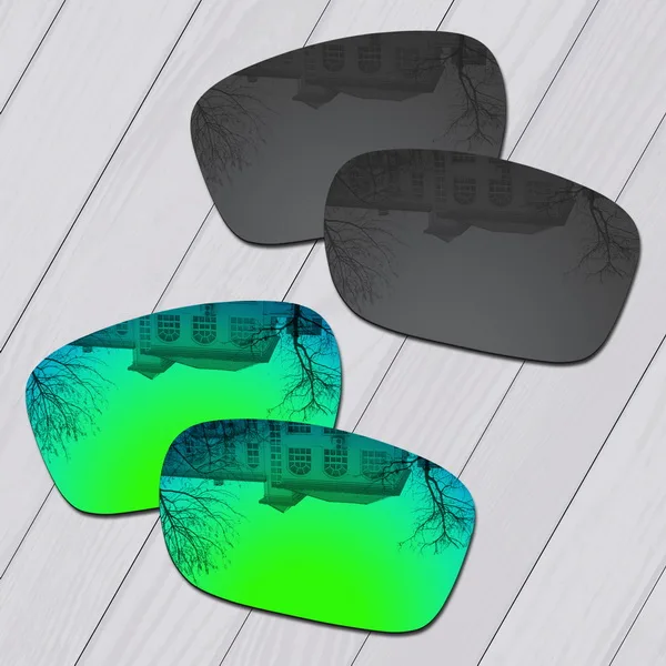 Black-Green E.O.S поляризованные улучшенные Сменные линзы для солнцезащитных очков Oakley Holbrook OO9102-несколько вариантов - Цвет линз: Black-Green