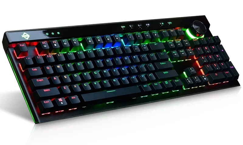 A-jazz AK45 111 ключ RGB полная версия USB Проводная Механическая клавиатура Черный Коричневый Красный Белый Коробка Механическая ось с двумя режимами ручки