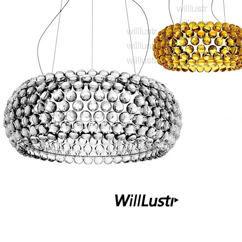 

Willlustr Clear Transparent Acrylic Ball Caboche Pendant Lamp LED Chandelier light PATRICIA URQUIOLA ELIANA GEROTTO