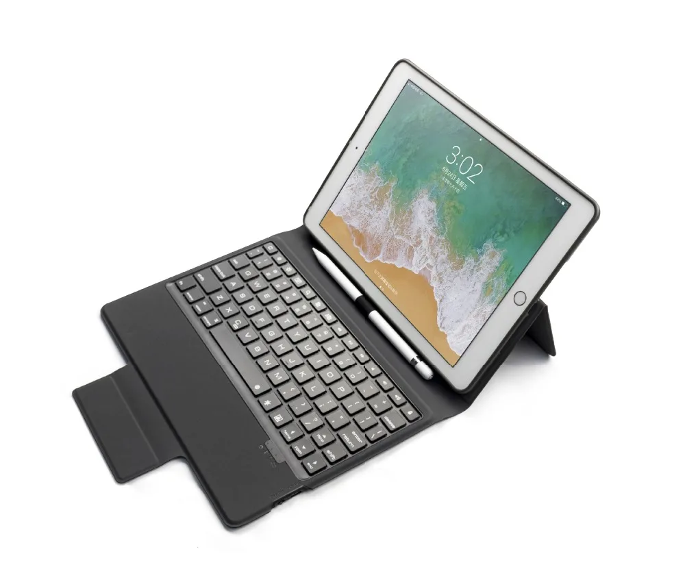 Новинка 2018 чехол с клавиатурой подсветкой для ipad 9 7 дюйма A1893 A1822 Bluetooth-клавиатура
