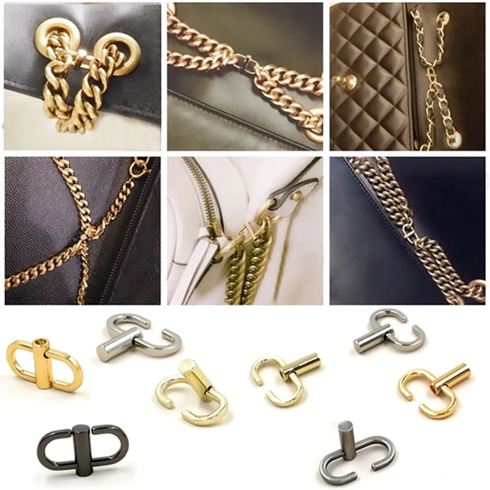 

Adjustable Metal Buckle Bag Chain Strap Chain Change Length Hook Shorten Shoulder Crossbody Bag For DIY Chain Accessory