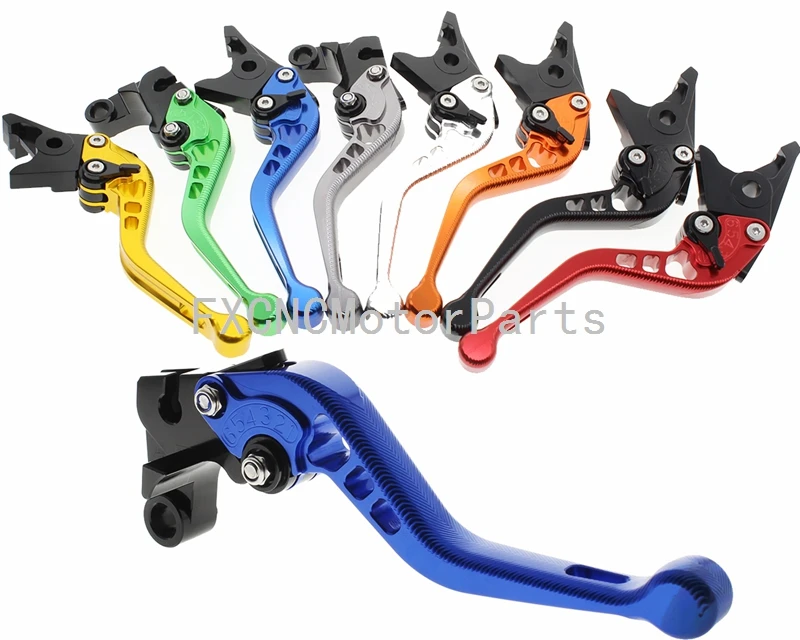 Новый Алюминиевый Синий ЧПУ 3D Короткие Сцепные Рычаги Тормоза Мотоцикла Для Suzuki