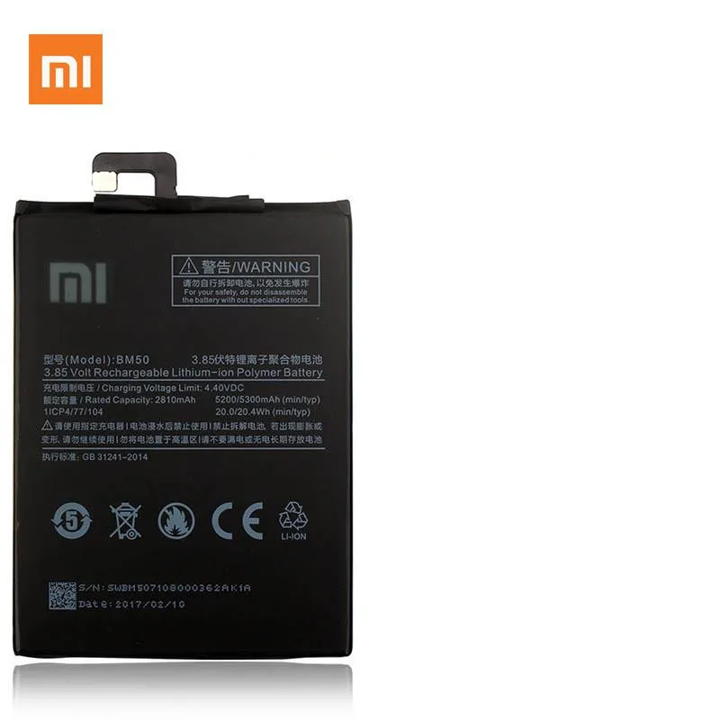 Xiao Mi Battery BM50 for xiaomi Max 2 Max2 Original Replacement Batterie 2810mAh+TOOLS bm 50 | Мобильные телефоны и