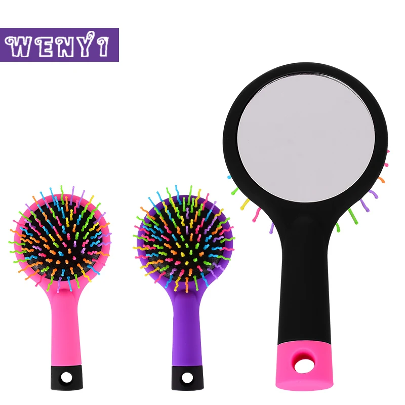 1 шт. Антистатическая расческа для волос с зеркалом|rainbow volume|comb brushstyling tools |