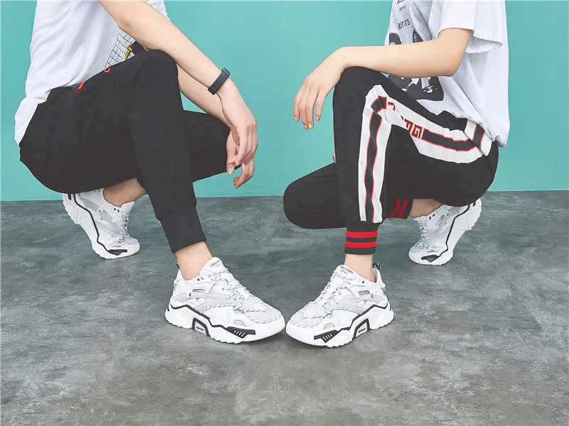 Повседневная Белая обувь; женские кроссовки на платформе; zapatos de mujer; модная брендовая обувь; chaussures femme; женская обувь из натуральной кожи; Цвет Черный