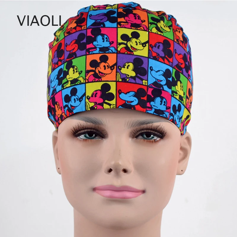 Viaoli хирургический Шапки для обувь для мужчин и женщин с sweatband хлопок медицинская Шапки изготавливается на заказ