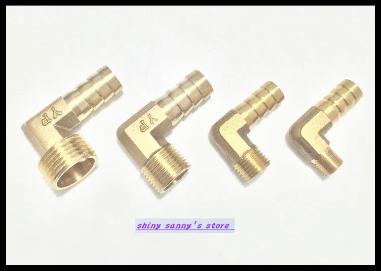 

15Pcs/Lot 10-02 10mm-1/4" BSP 2 ways Male Barbs Elbow Hose Brass Pipe Adapter Coupler Brand New