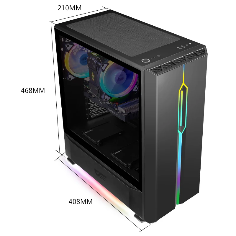 Чехол для настольного компьютера Aigo ATX чехол USB3.0 HD аудио s 360 мм корпус ПК|Корпуса