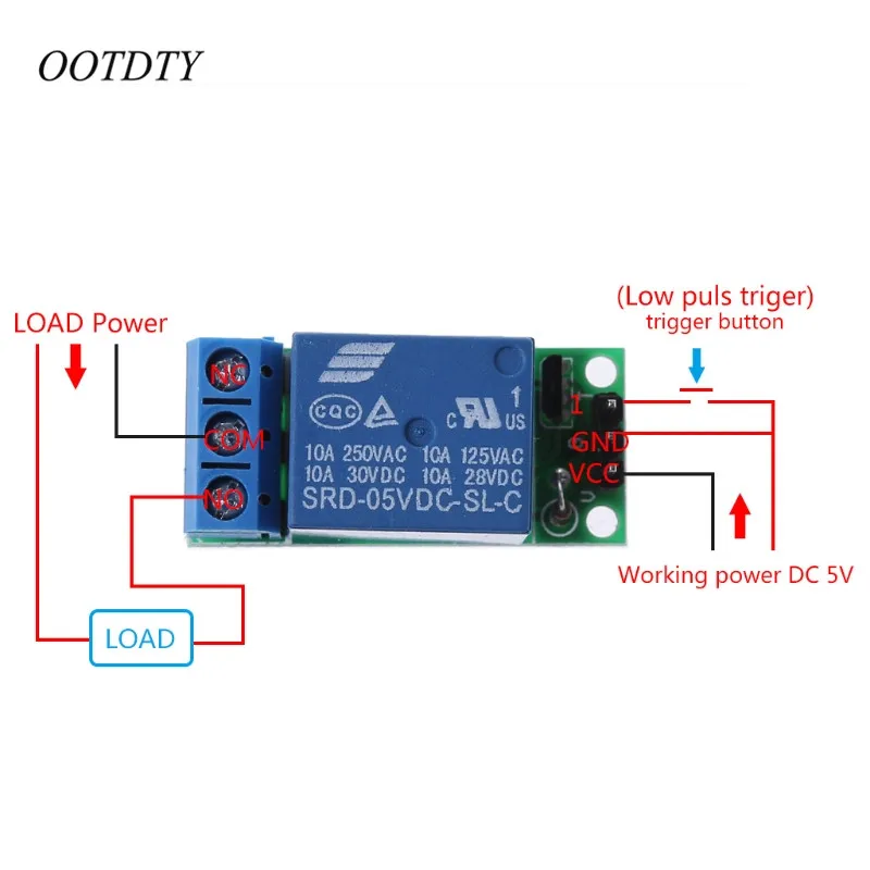 Модуль реле защелки OOTDTY IO25A01 5 В бистабильный самоблокирующийся переключатель