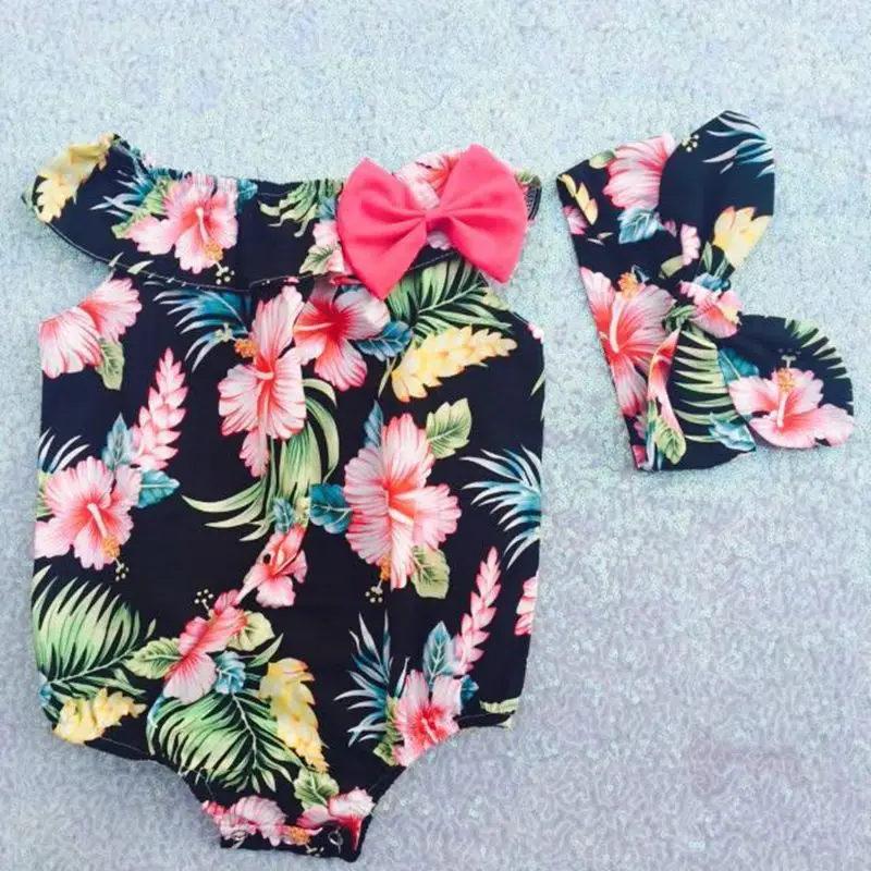 Женский комбинезон в стиле бохо с цветочным принтом|baby rompers|bubble romperfloral baby romper |