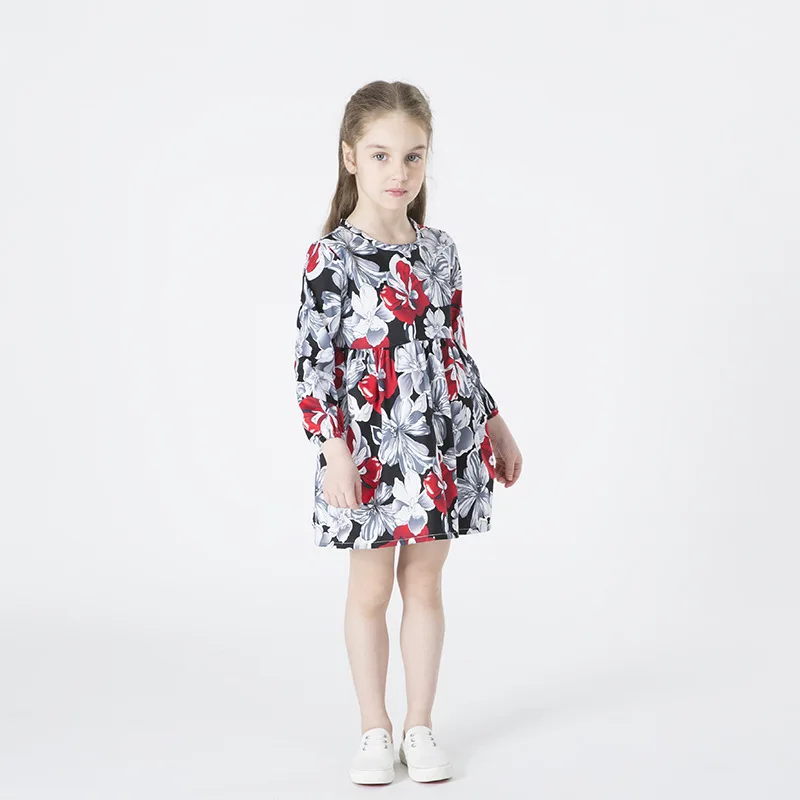 Autumn Spring Girl Cotton Dress Clothes 2017 Kids Dresses For Girls Princess Party Casual Long Sleeve Baby 2-8 Years | Детская одежда и
