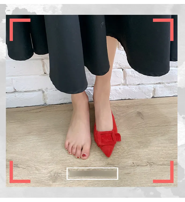 B2-7 Size 33-46 Girls Sweet Solid Colors Slippers Ladies Pointed Toes Plus Size Slides Woman High Heels Shoes Women Daily Shoe
