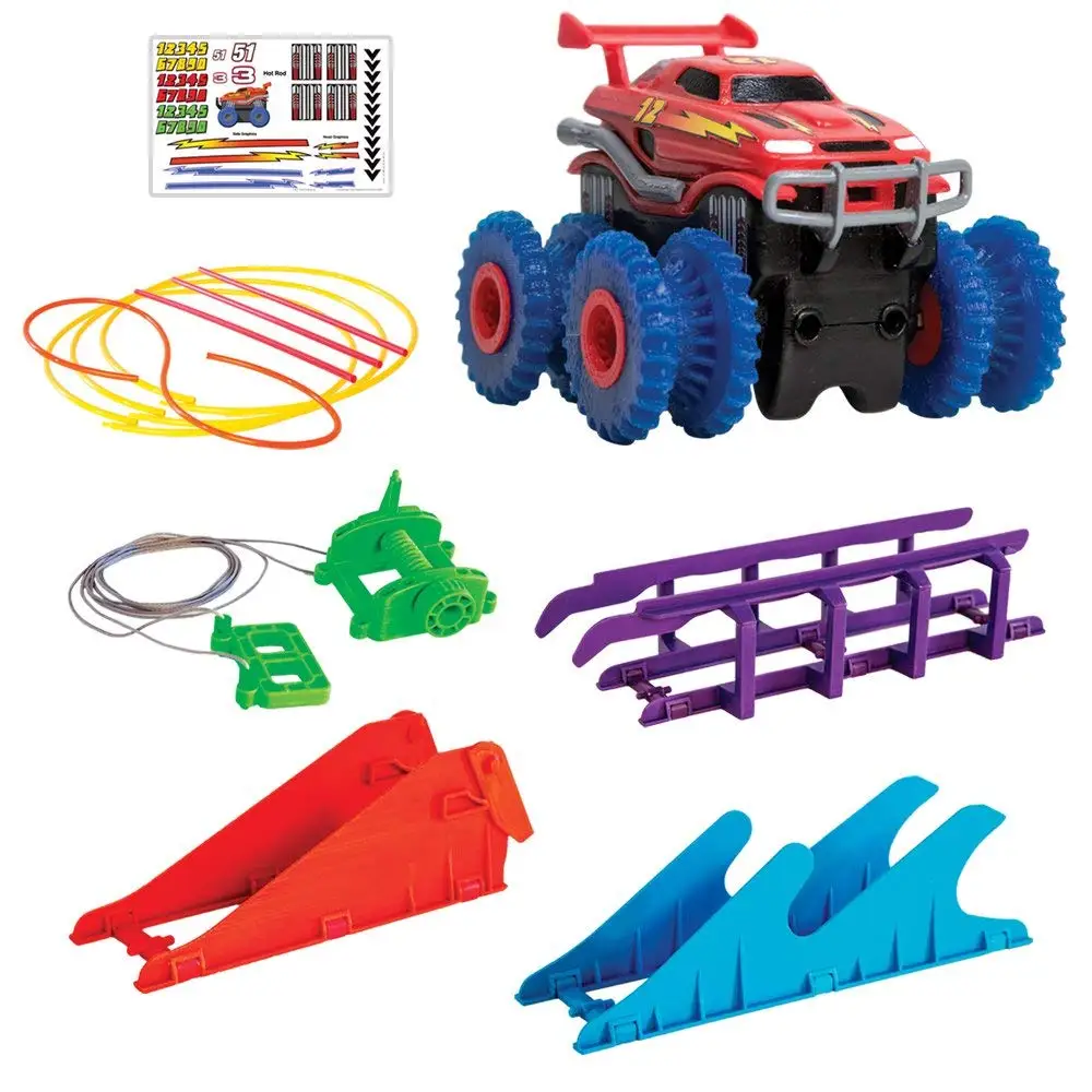 TRIX TRUX Monster Trucks, которые переворачивают, поднимаются и ЗИП-лайн мощный 4 колесный привод