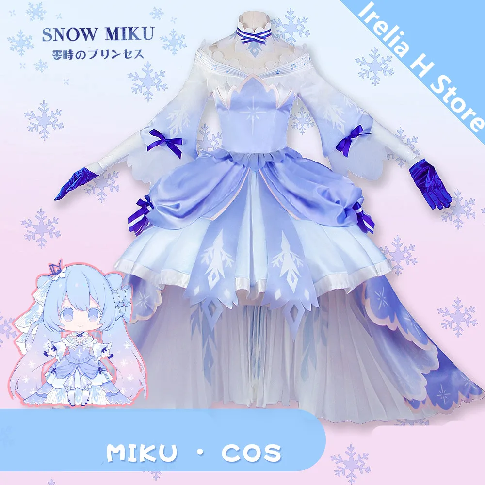 Miku Vocaloid/V косплей Хацунэ Мику костюм Снежная в нуле Хэллоуин Сексуальные костюмы