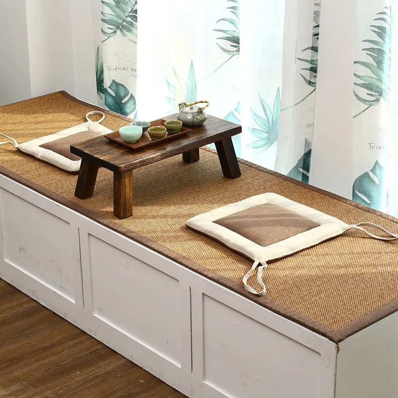 

Japanese Tatami Large Bamboo Mat Carpet Rug Oriental Design Floor Yoga Mattress Rug Home Window Bay Indoor Bedroom Mat Carpet