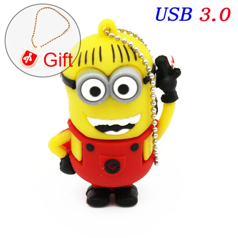 JASTER, Миньоны, usb флеш-накопитель, Милый Гадкий я, 2, USB 3,0, флеш-накопитель, 4 ГБ, 8 ГБ, 16 ГБ, 32 ГБ, 64 ГБ, карта памяти, подарок, флешка - Цвет: Red