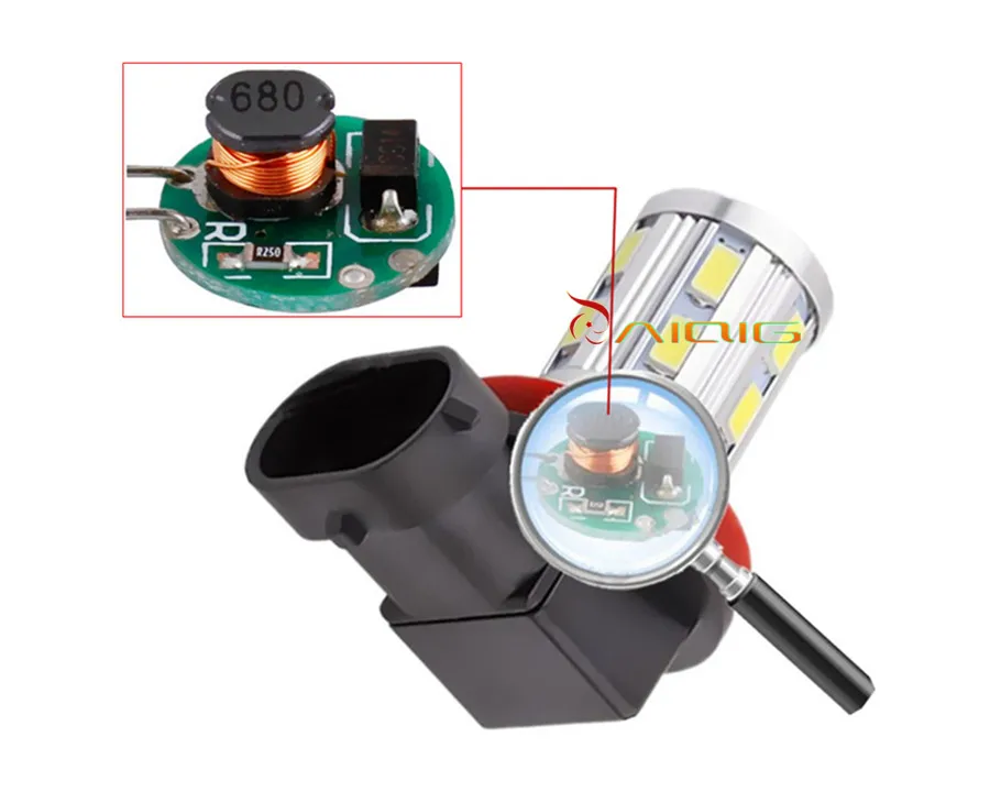 H8 H11 светодиодные лампы высокой мощности 12 SMD 5730 5 Вт Cree чипы Ксеноновые белые